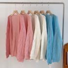 Oversized Cable-knit Cardigan In 3 Colors