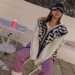 Zip-up Leopard Dumble Vest