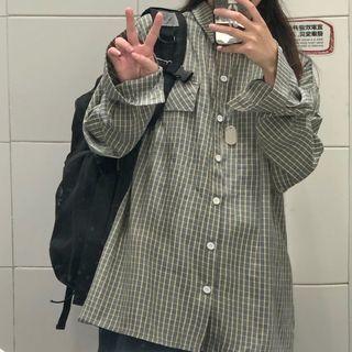 Plaid Shirt Window Pane - Green - One Size