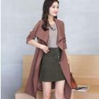 Long-sleeve Waist-tied Trench Coat