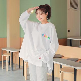 Bravo Printed Slit-side Oversized T-shirt