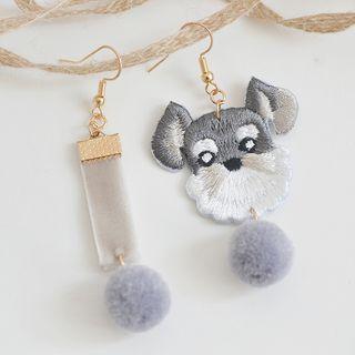 Dog Drop Earring