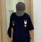 Short Sleeve Logo T-shirt Navy Blue - One Size