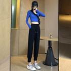 High Waist Straight Leg Jogger Sweatpants (various Designs)