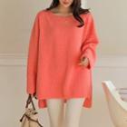 Dip-back Sherpa-fleece Top