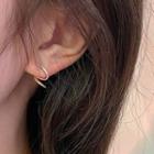 Rhinestone Sterling Silver Swirl Earring