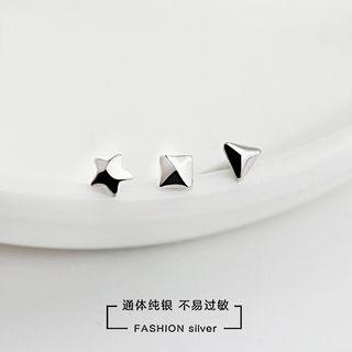 925 Sterling Silver Geometric Stud Earring