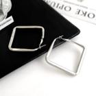 Square Hoop Earring 1 Pair - Silver - One Size