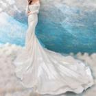 Off-shoulder Lace Mermaid Wedding Gown With Train
