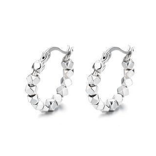 Sterling Silver Hoop Earring 1 Pair - 100fr - Silver - One Size