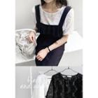 Round-neck Short-sleeve Lace Top