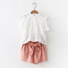 Shoulder Short-sleeve Top / Shorts