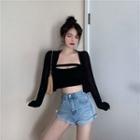 Tube Top / Cropped Cardigan