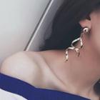 Rhinestone Helical Earrings