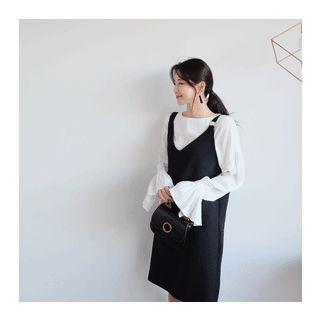 Hoop-detail Midi Jumper Dress