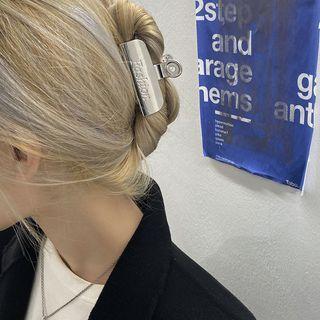 Lettering Alloy Hair Clamp H0144 - Silver - One Size