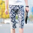 Flower Print Panel Shorts