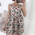 Sleeveless Floral Print A-line Tunic