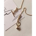 Heart Pendant Toggle Necklace Gold - One Size