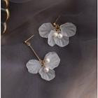 S925 Silver Petal Non-matching Dangle Earring 1 Pair - One Size