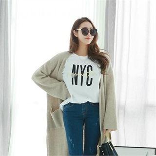 Nyc Round-neck Lettering T-shirt