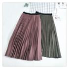Glitter Pleated A-line Skirt