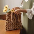 Zipped Crochet Shopper Bag