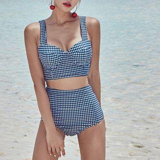 Ribbon Gingham Swimsuit