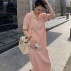 Polo Short-sleeve Contrast Trim T-shirt Dress