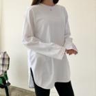 Plus Size Dip-back Long T-shirt