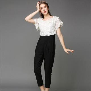 Lace Panel Jumpsuit