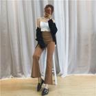 Set: Spaghetti Strap Crop Top + Bell Bottom Pants