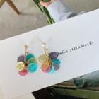 Alloy Star Disc Dangle Earring 1 Pair - Multicolor - One Size