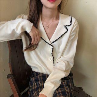 Frill-trim Knit Jacket