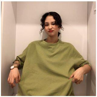 Short-sleeve Plain Oversize T-shirt