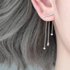 Fringed Earring 925 Sterling Silver - As Shown In Figure - One Size