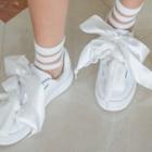 Lace-up Bow Sneakers