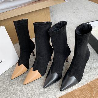Stiletto Heel Cap-toe Short Boots