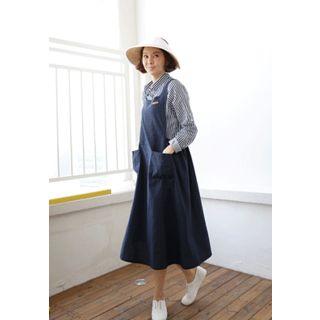 Square-neck Long Jumper Dress