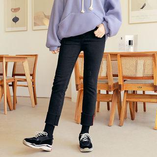 Cuff-hem Fleece-lined Pants