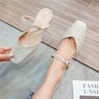 Low-heel Square-toe Sandals