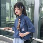 Loose-fit Checked Shirt With Tie