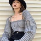 Chain Strap Knit Camisole Top / Cardigan