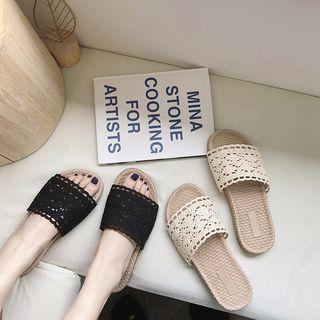 Perforated Straw Sandals