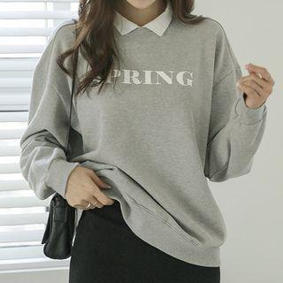 Spring Inset Collar Sweatshirt