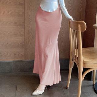 Asymmetrical Fish Tail Midi Skirt