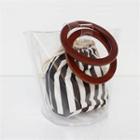 Hoop-handle Transparent Bucket Tote With Pouch