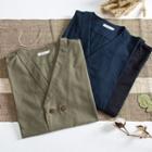 V-neck Double-breasted Jacket