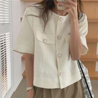 Short-sleeve Jacket White - One Size