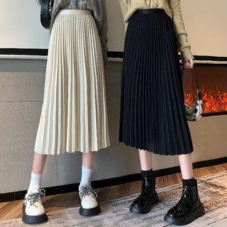High-waist Medium Maxi Accordion Pleat Skirt